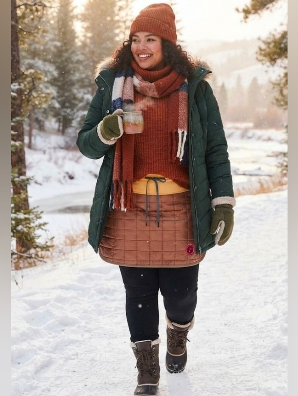 Plus Size Donkey Andy Quilted Women's Skirt